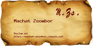 Machat Zsombor névjegykártya